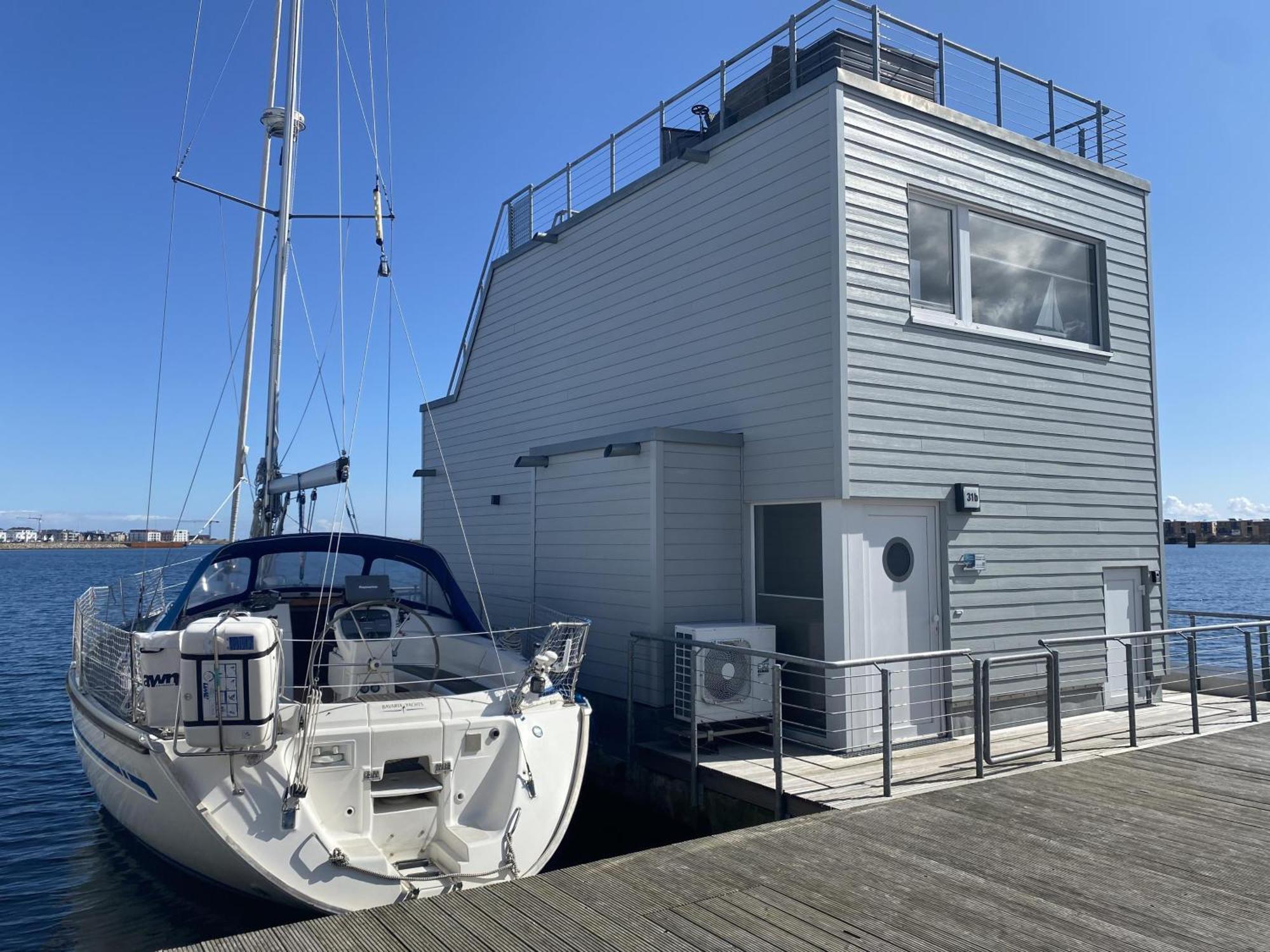 Schwimmendes Ferienhaus Antares One By Seeblick Ferien Oro, Rundum Wasser, Sauna Olpenitz Exterior photo
